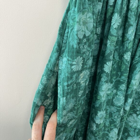 Free People Sweet Nothings Midi Dress in Forest Combo Green Size XS - Picture 7 of 12